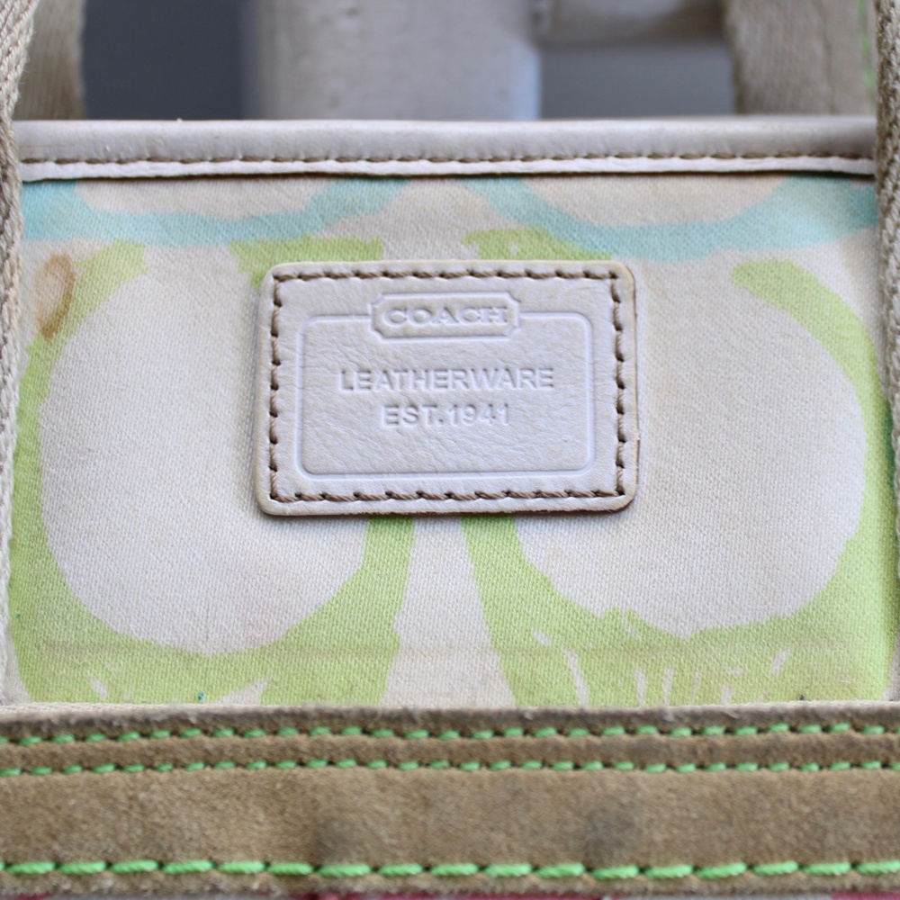 Coach Y2K Vintage NO A06K-247 Hampton Scribble Signature  Monogram Tote Bag - Picture 7 of 12